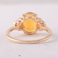 2.09 Ct Oval Fire Opal 9K Gold Ring
