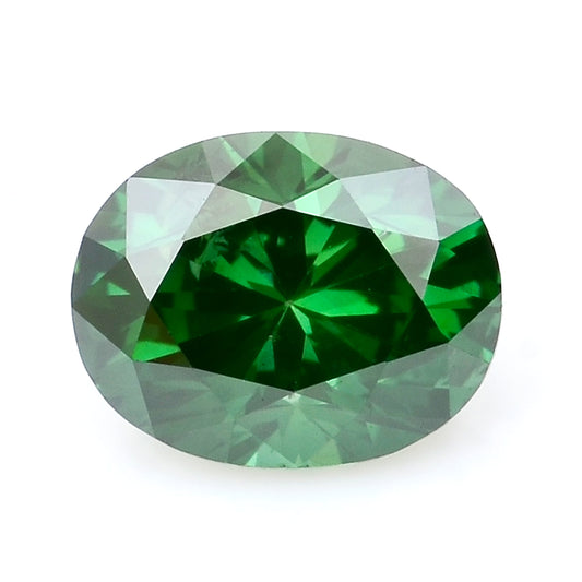0.32 Green Diamond Oval Loose Diamond