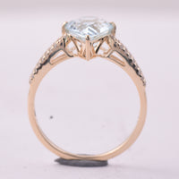 2.24 Ct Pear Aquamarine 9K Gold Ring