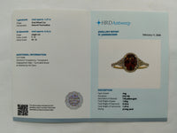 1.43 Ct Oval Mixed Cut Natural Tourmaline 14K Gold Ring