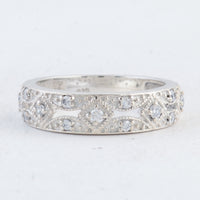 0.52 Ct Round Cubic Zirconia 925 Sterling Silver Ring