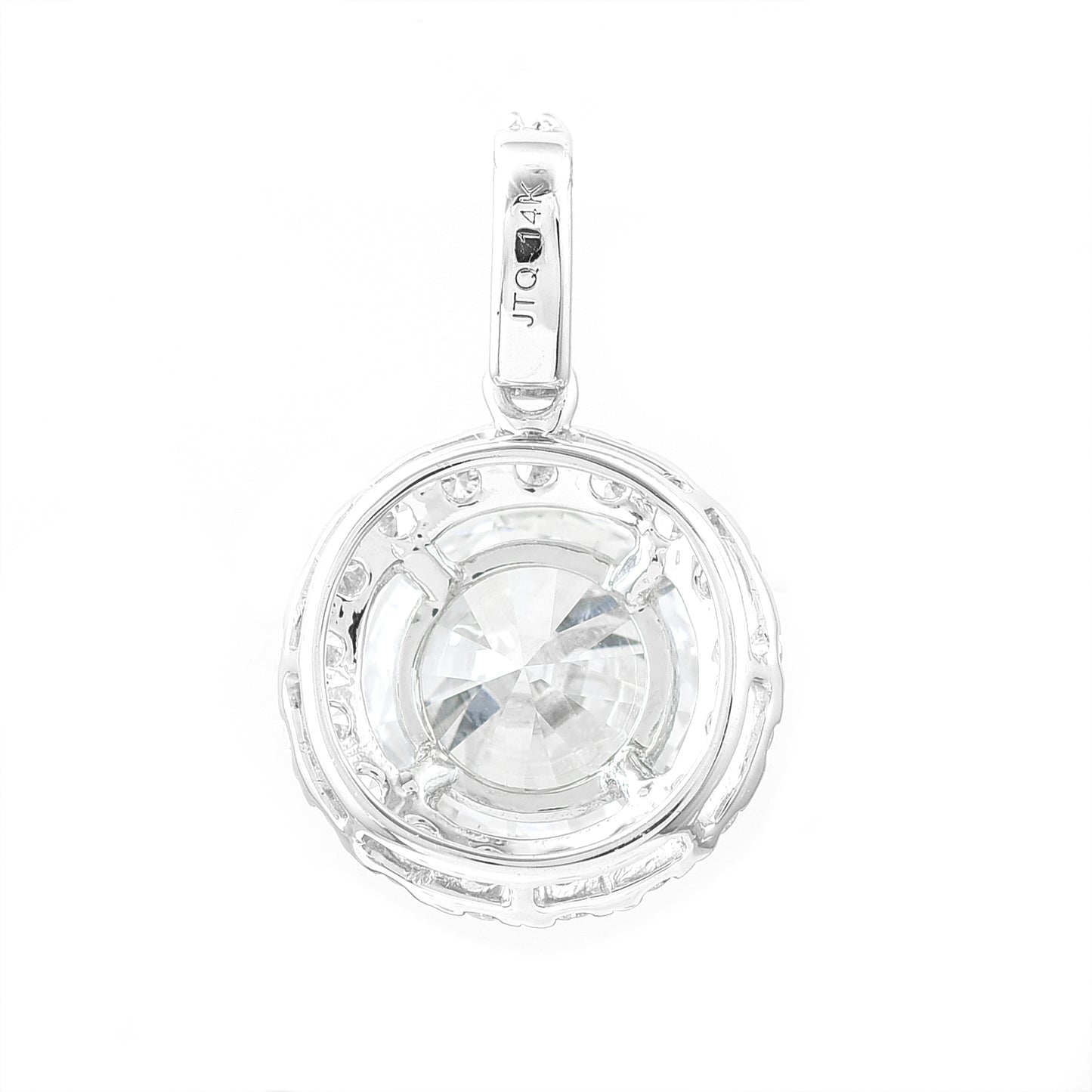 3.20 Carats Lab Grown Diamond 14K Gold Pendant