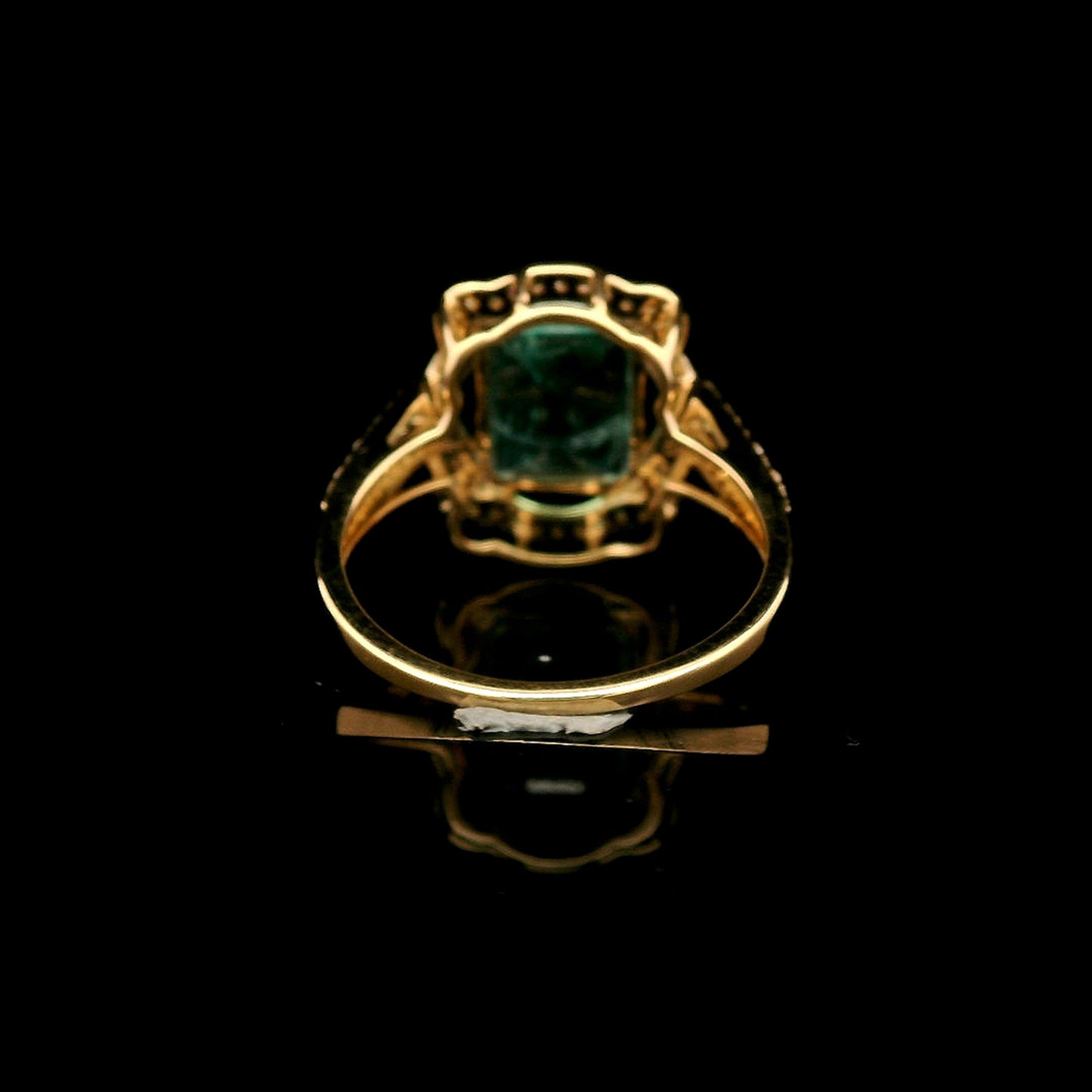2.91 Ct Octagon Step Cut Natural Emerald 14K Gold Ring