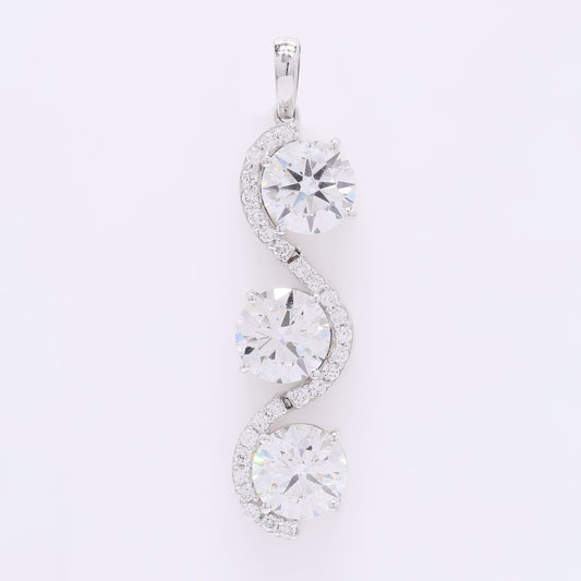 4.94 Carats Lab Grown Diamond 14K Gold Pendant