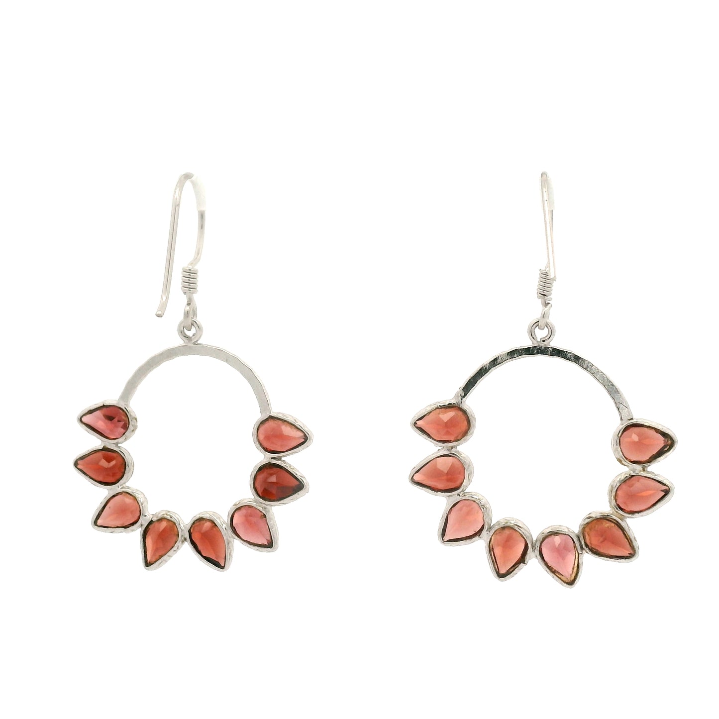8.63 Ct Garnet 925 Sterling Silver Earrings