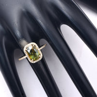 3.12 Ct Oval Mixed Cut Natural Bi-Coloured Sapphire 14K Gold Ring