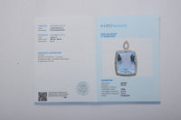6.38 Ct Cushion Mixed Cut Natural Aquamarine 14K Gold Pendant