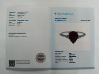 1.69 Ct Pear Mixed Cut Natural Ruby 950 Platinum Ring