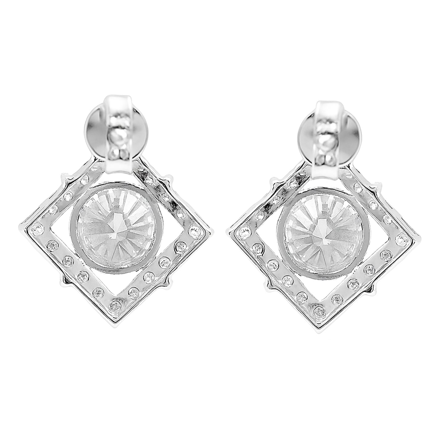 3.80 Carats Lab Grown Diamond 14K Gold Earrings