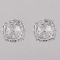 7.03 Carats Lab Grown Diamond 14K Gold Earrings