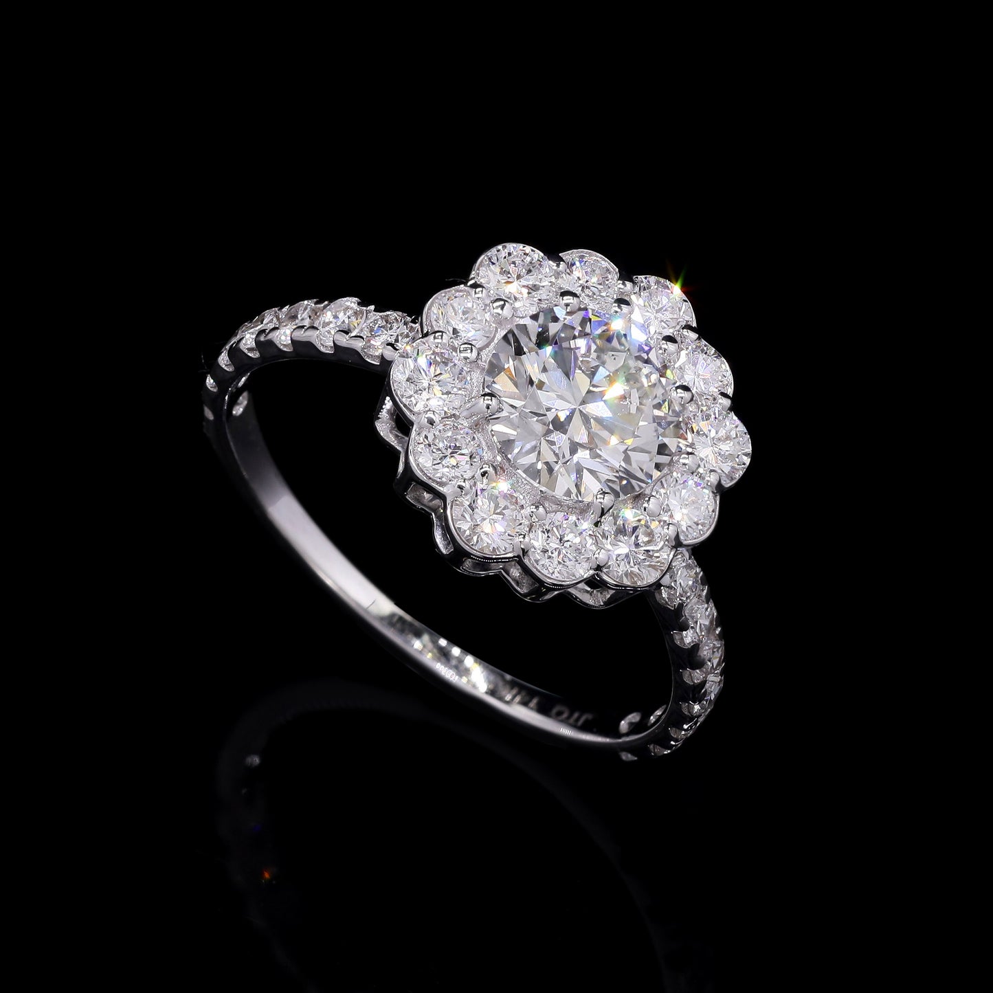 2.08 Carats Lab Grown Diamond 14K Gold Ring