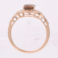1.66 Ct Oval Mixed Cut Natural Green Tourmaline 14K Gold Ring