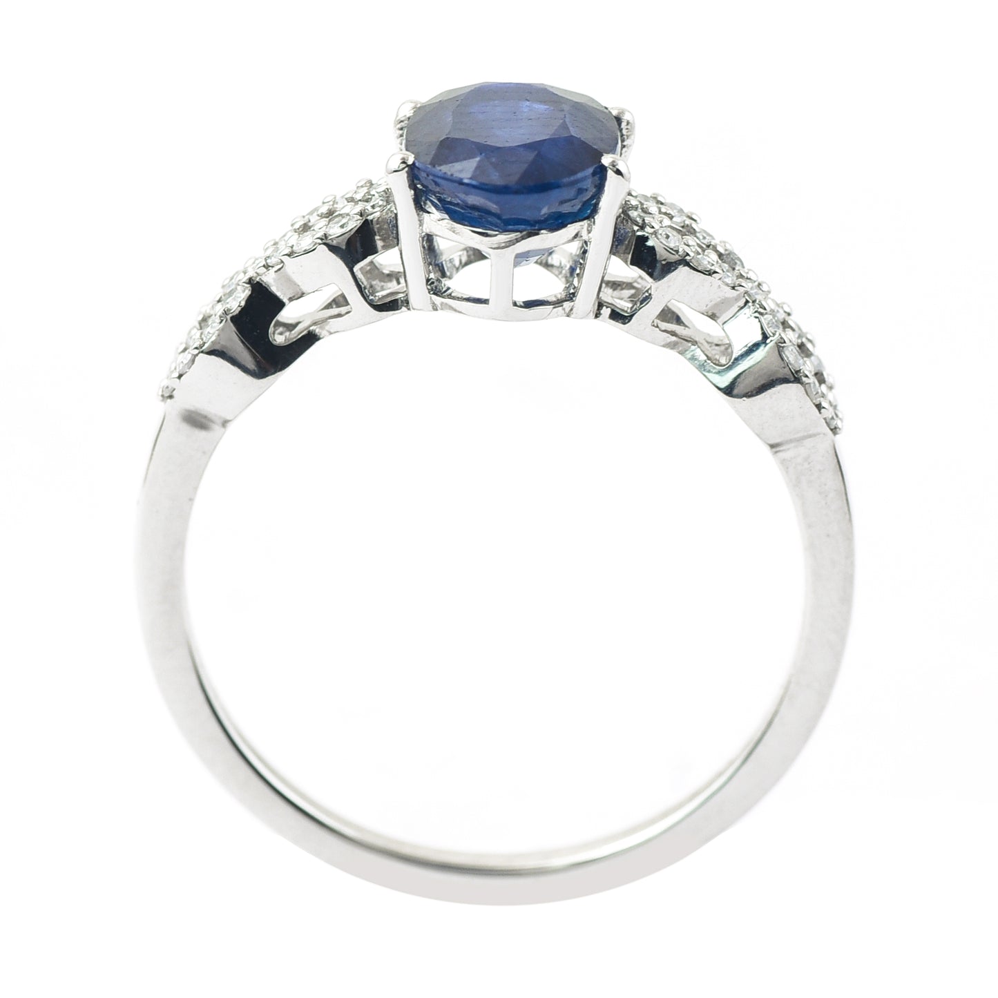 1.96 Ct Oval Mixed Cut Natural Sapphire 950 Platinum Ring