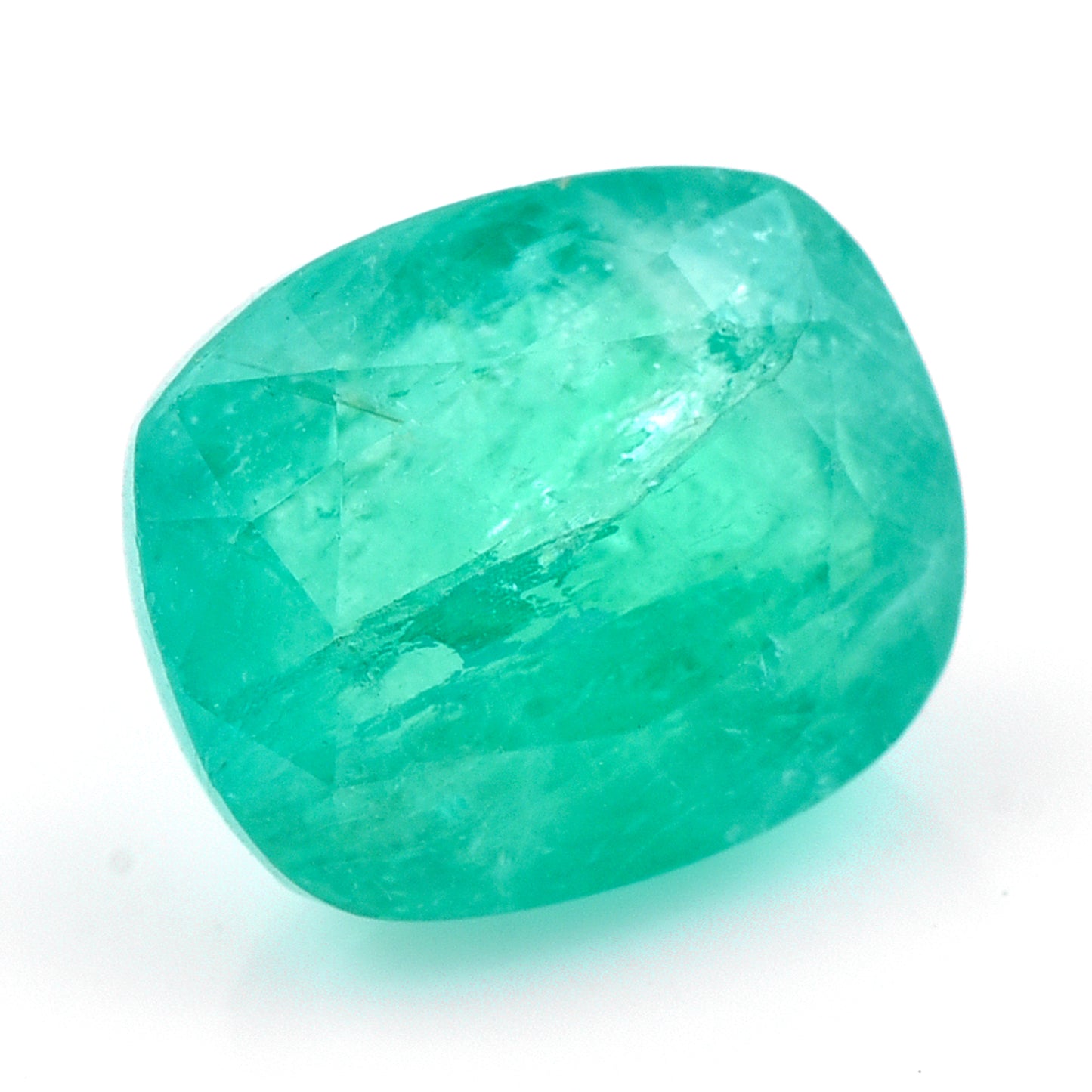 4.18 Natural Beryl Emerald Rectangular Cushion Mixed Cut Gemstone