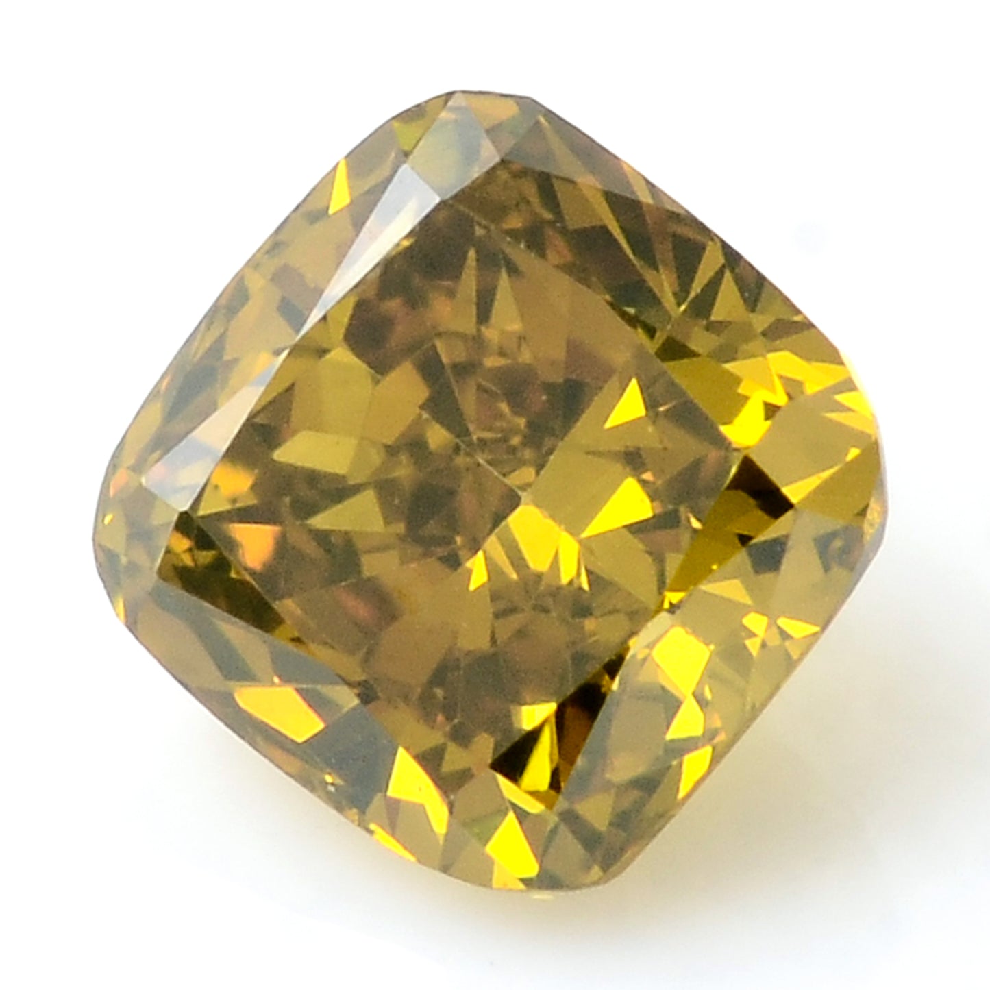 0.49 Carat Yellow Diamond Cushion Loose Gemstone
