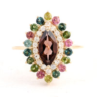 2.07 Ct Marquise Tourmaline 14K Gold Ring