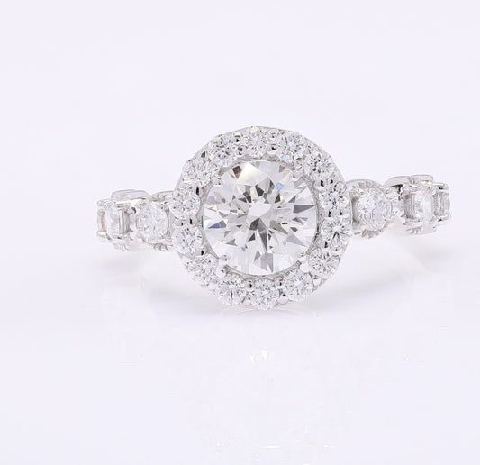 2.13 Carats Lab Grown Diamond 14K Gold Ring