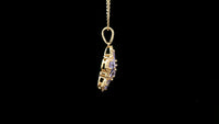 1.90 Ct Round Tanzanite 14K Gold Pendant