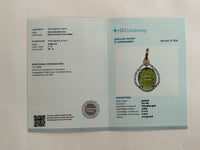 6.58 Ct Oval Cabochon Cut Natural Green Tourmaline 14K Gold Pendant