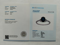 1.57 Ct Oval Mixed Cut Natural Sapphire 950 Platinum Ring