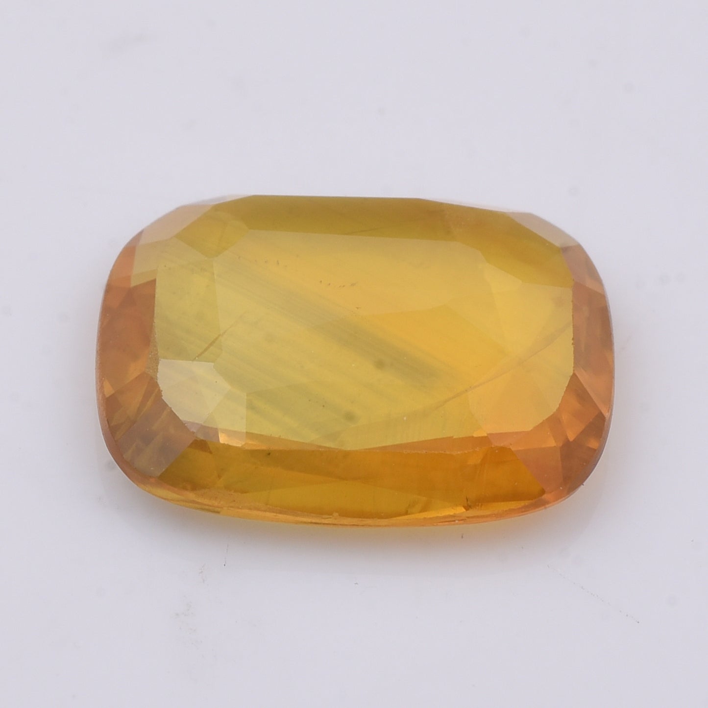 3.08 Natural Corundum Yellow Sapphire Rectangular Cushion Mixed Cut Gemstone