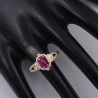 1.37 Ct Oval Ruby 9K Gold Ring