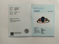 1.55 Ct Oval Mixed Cut Natural Sapphire 14K Gold Ring