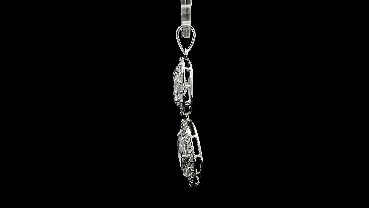 2.96 Carats Lab Grown Diamond 14K Gold Pendant
