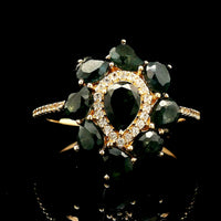 2.56 Ct Pear Sapphire 14K Gold Ring