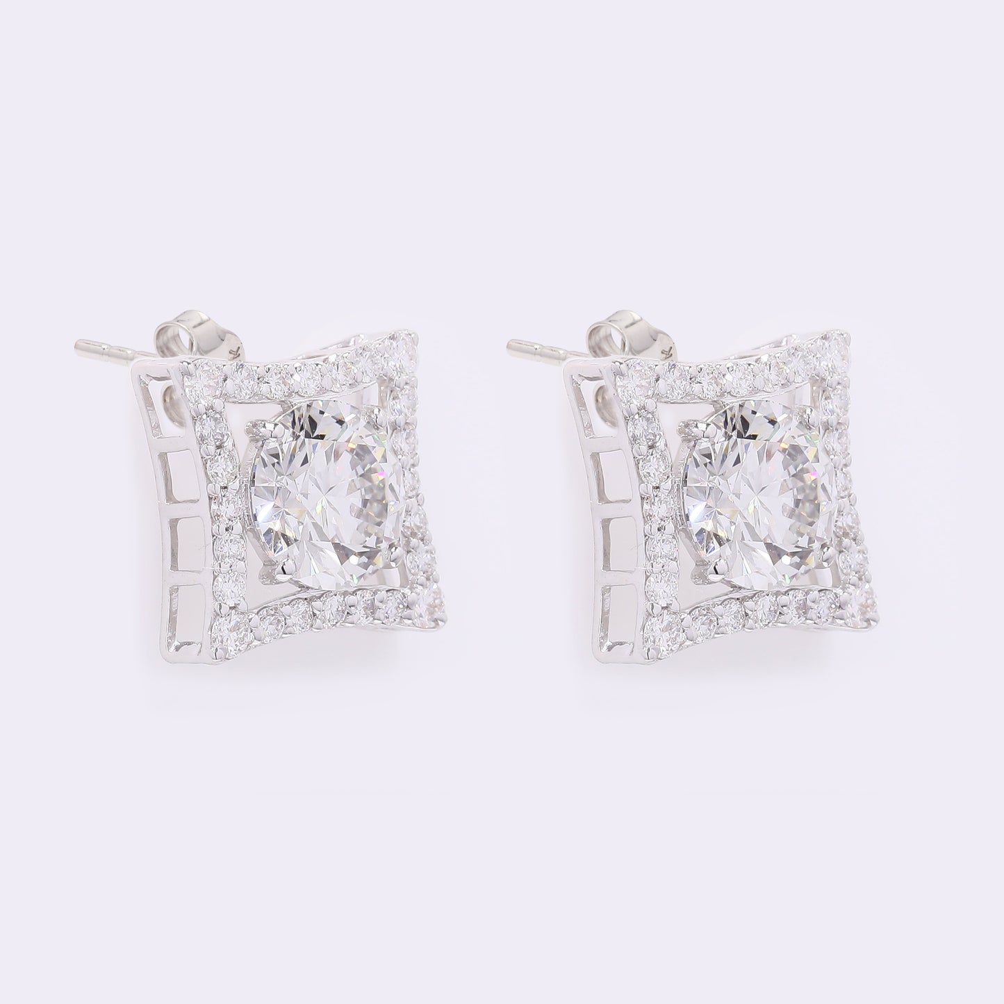 3.71 Carats Lab Grown Diamond 14K Gold Earrings