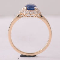 1.87 Ct Oval Sapphire 9K Gold Ring