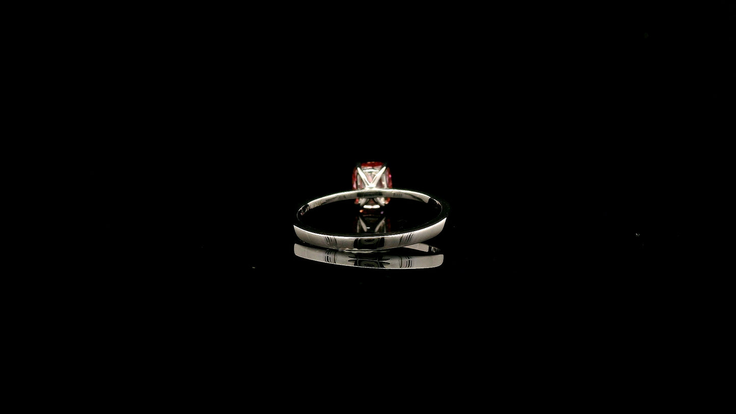 1.10 Carats Pink Lab Grown Diamond 14K Gold Ring