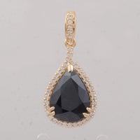 3.15 Ct Pear Sapphire 9K Gold Pendant