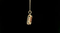 3.22 Ct Cushion Oregon Sunstone 14K Gold Pendant
