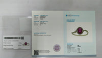 0.89 Ct Oval Mixed Cut Natural Ruby 14K Gold Ring