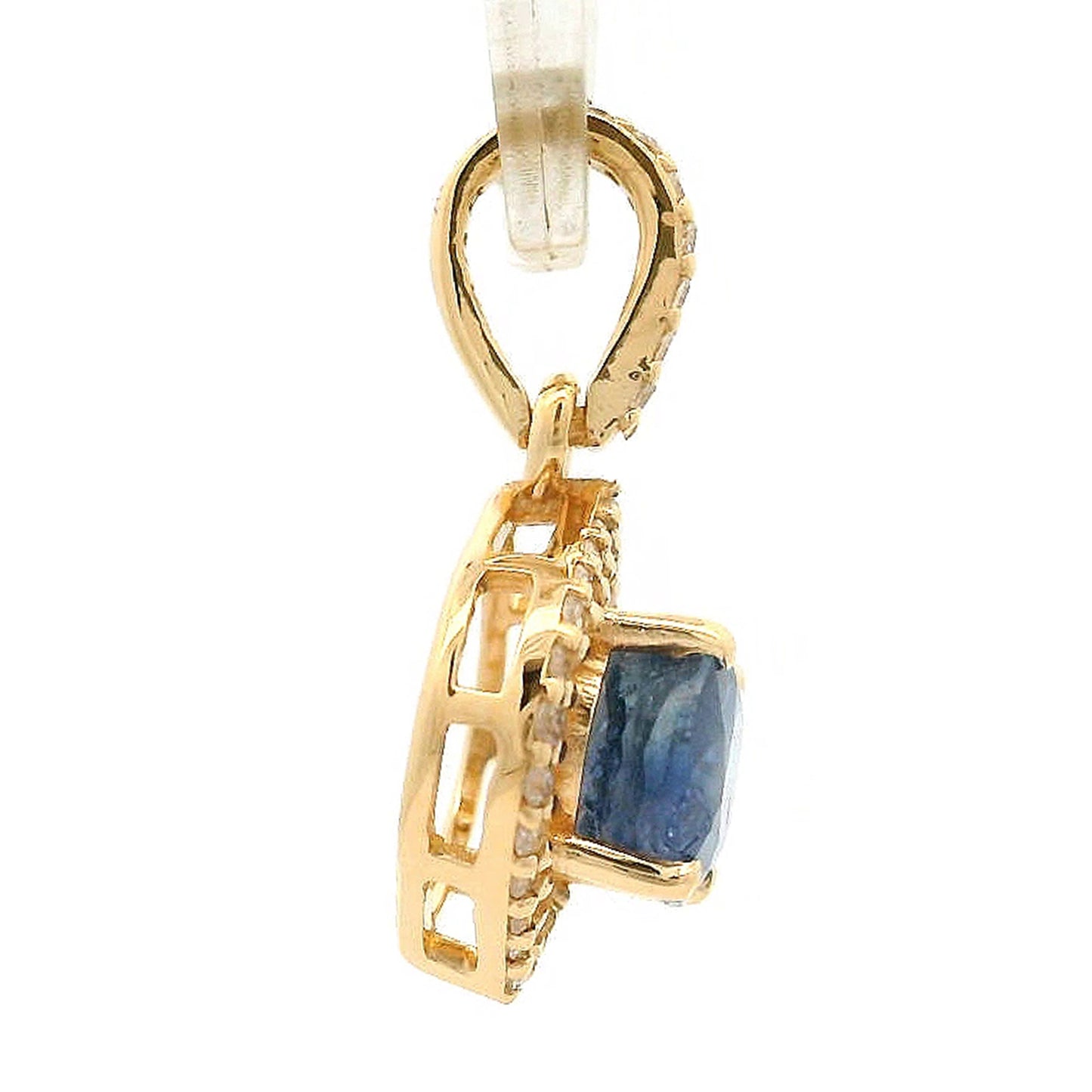 1.23 Ct Oval Sapphire 14K Gold Pendant