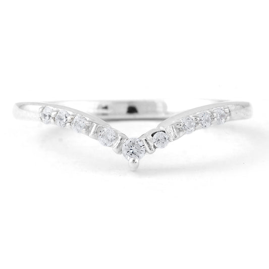 0.30 Ct Round Cubic Zirconia 925 Sterling Silver Ring