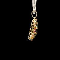 1.56 Ct Square Tourmaline 14K Gold Pendant