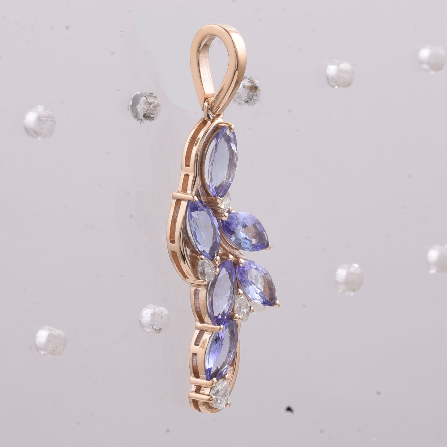 1.50 Ct Marquise Natural Tanzanite 14K Gold Pendant