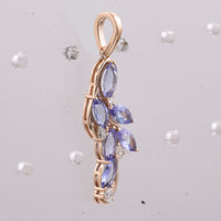 1.50 Ct Marquise Natural Tanzanite 14K Gold Pendant