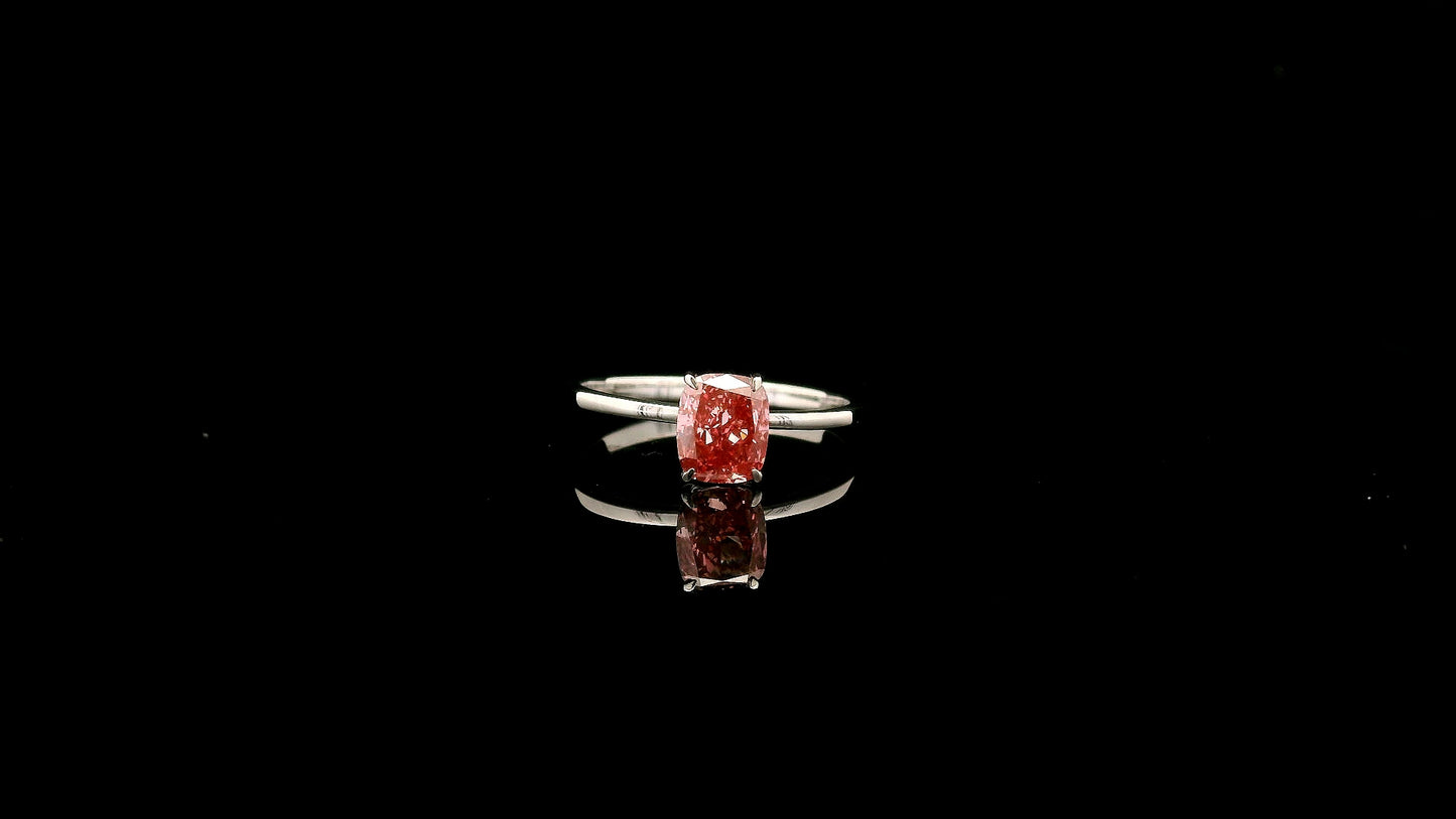 1.10 Carats Pink Lab Grown Diamond 14K Gold Ring