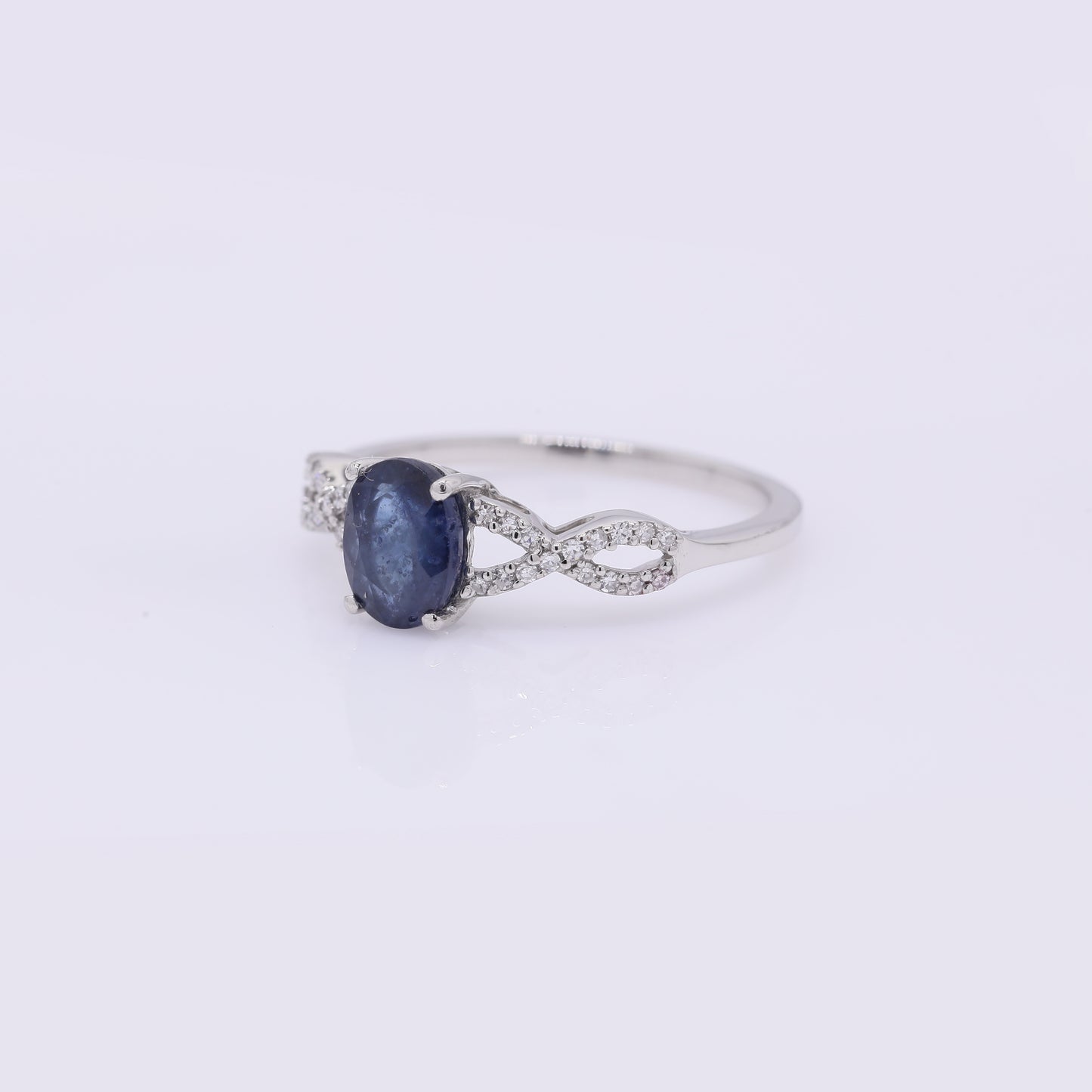 1.43 Ct Oval Mixed Cut Natural Sapphire 950 Platinum Ring