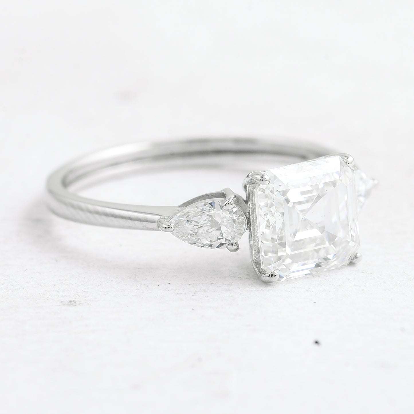 2.34 Ct Octagon Lab Grown Diamond 950 Platinum Ring
