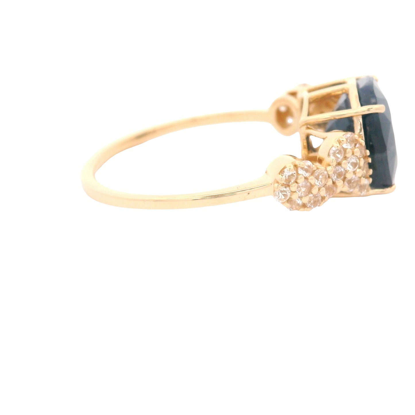 4.05 Ct Oval Sapphire 14K Gold Ring