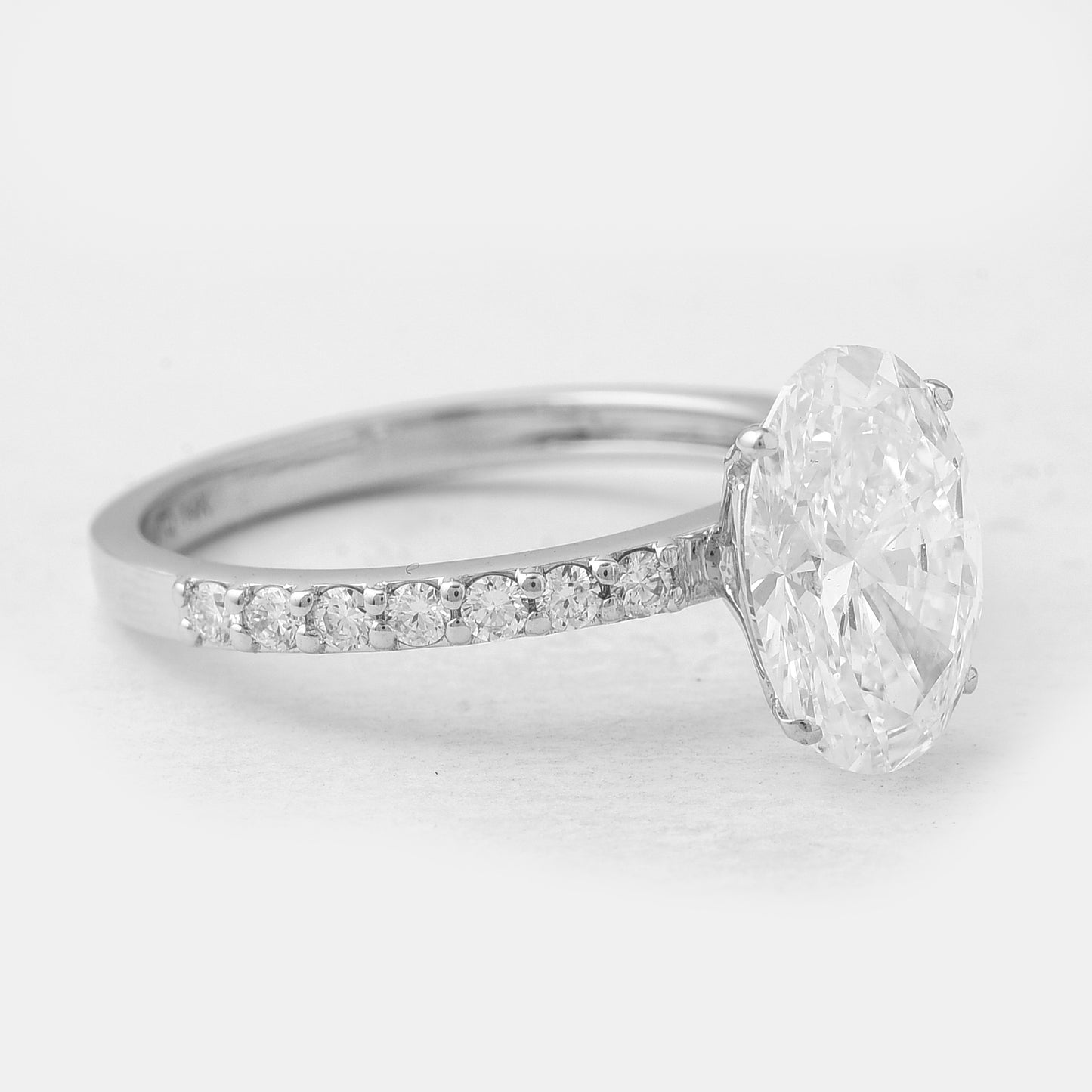 2.86 Carats Lab Grown Diamond 14K Gold Ring