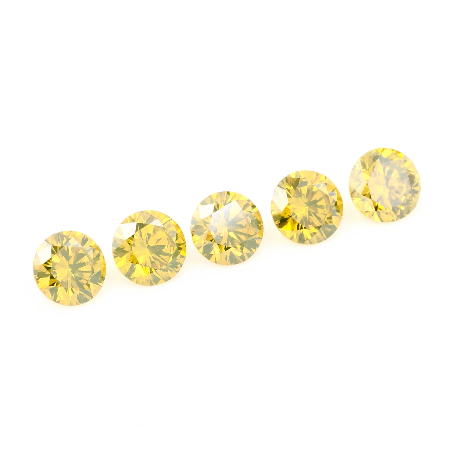 0.73 Yellow Diamond Round Loose Gemstone