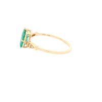1.11 Ct Octagon Emerald 14K Gold Ring