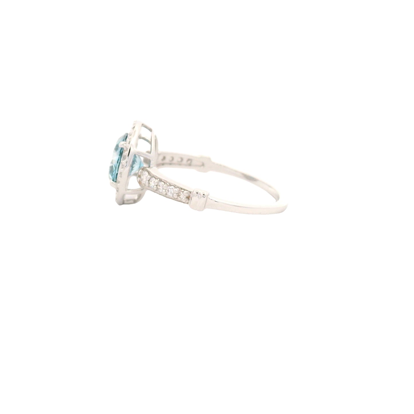 1.56 Carats Blue Lab Grown Diamond 14K Gold Ring