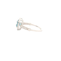 1.56 Carats Blue Lab Grown Diamond 14K Gold Ring