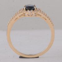 1.44 Ct Oval Sapphire 9K Gold Ring